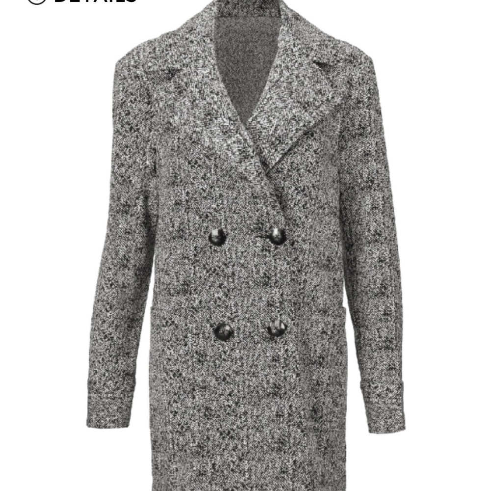 CAbi Black and White Textured Agent Jacket